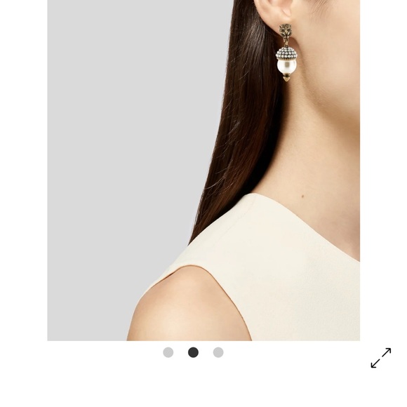 Gucci Gold and White Drop Earrings - Picture 3 of 7